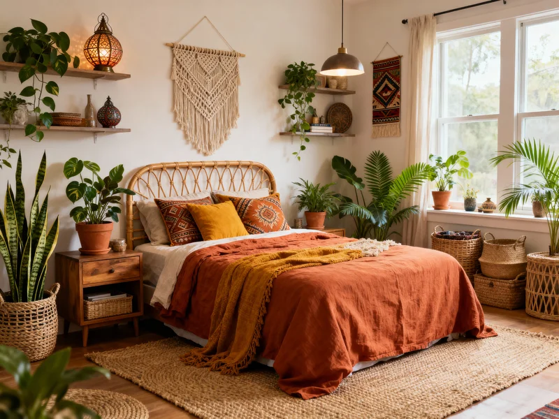affordable bohemian bedroom interior design