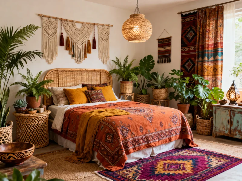 AI design of a Affordable Bohemian Bedroom