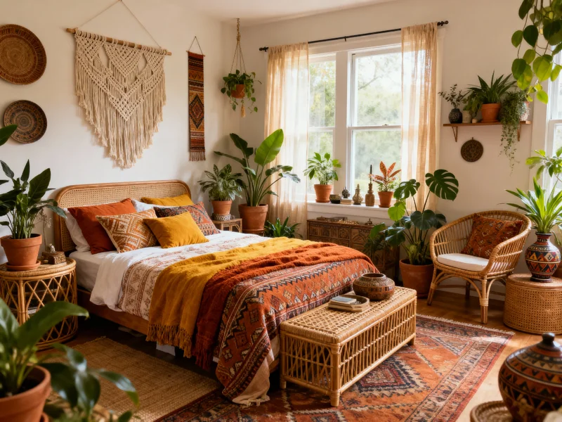 affordable bohemian bedroom room makeover