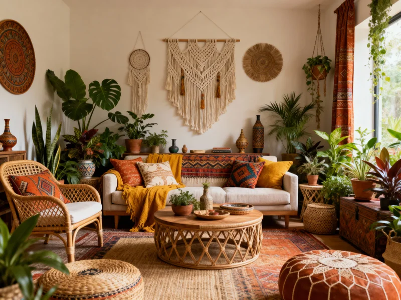 affordable bohemian living room ideas