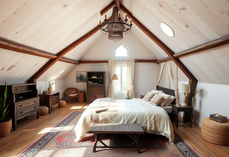 attic bohemian bedroom design ideas