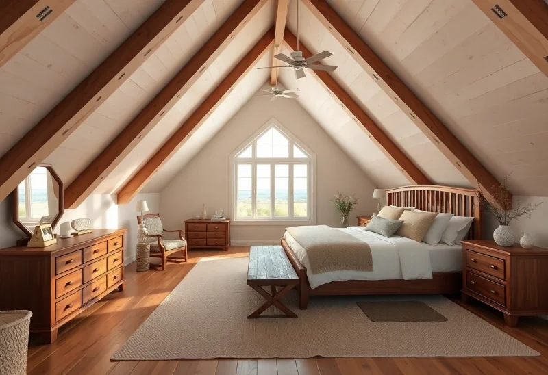 attic coastal bedroom design ideas