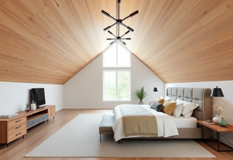 attic contemporary bedroom design ideas