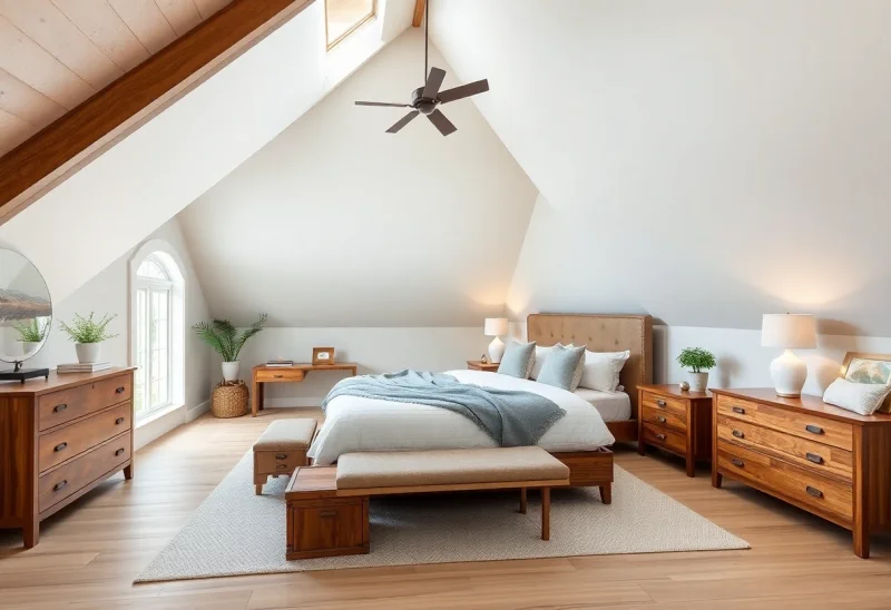 attic modern farmhouse bedroom design ideas