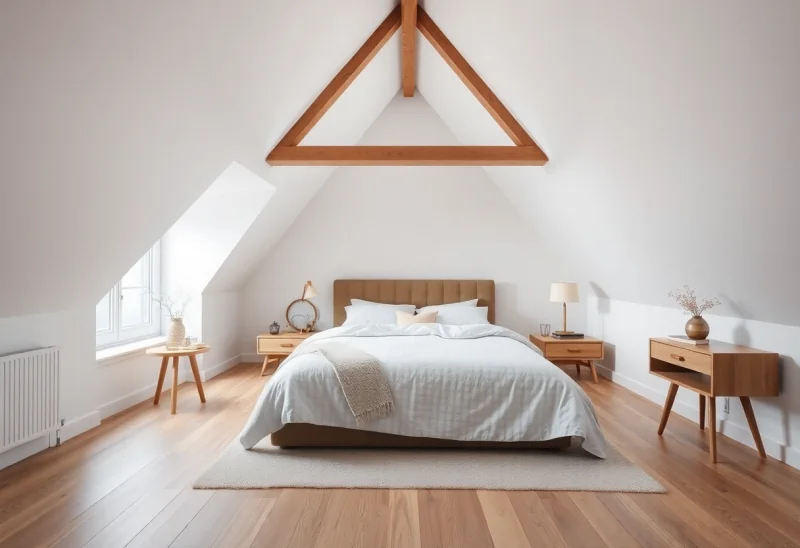 attic scandinavian bedroom design ideas