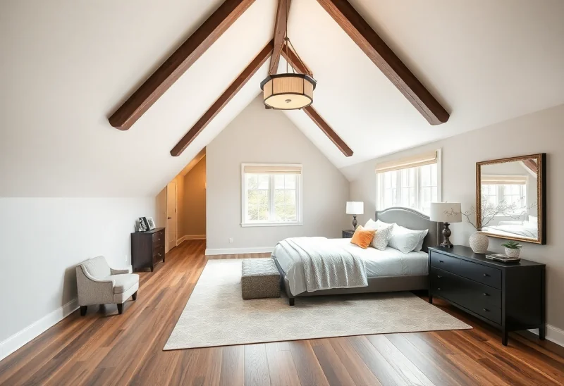attic transitional bedroom design ideas