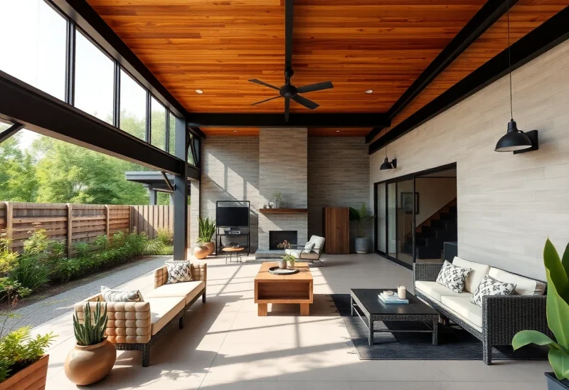 backyard deck industrial patio design ideas