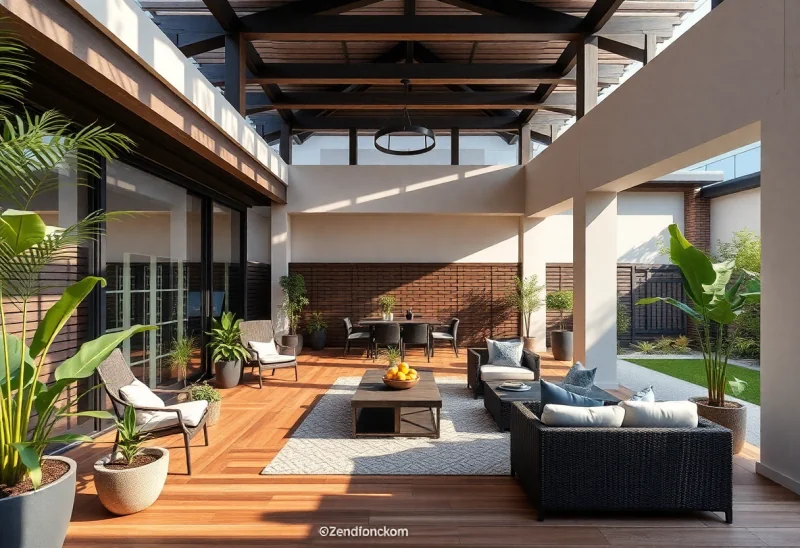 backyard deck japandi patio design ideas