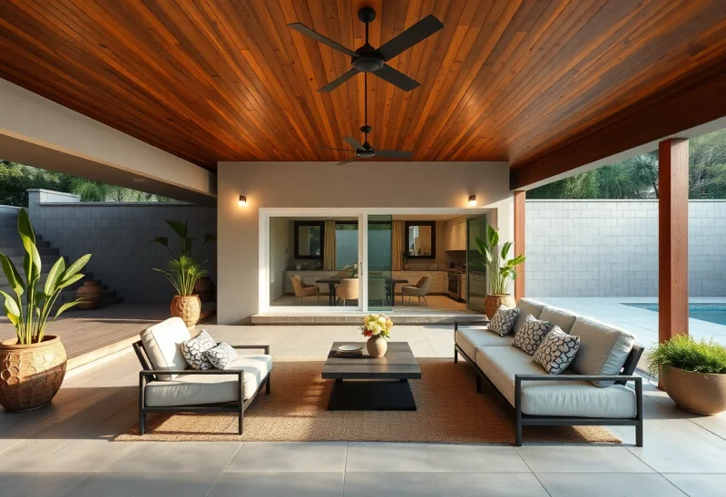 backyard deck mid century modern patio design ideas