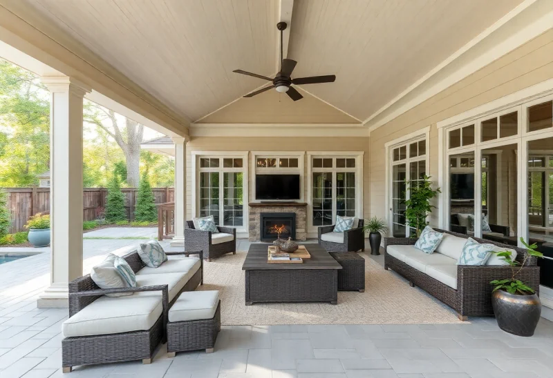 backyard deck transitional patio design ideas