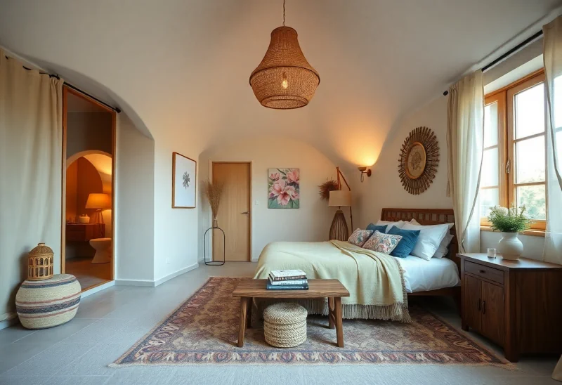 bohemian bedroom layouts for small guest