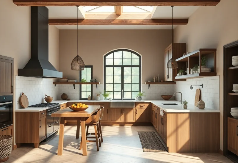 bohemian kitchen layouts for galley