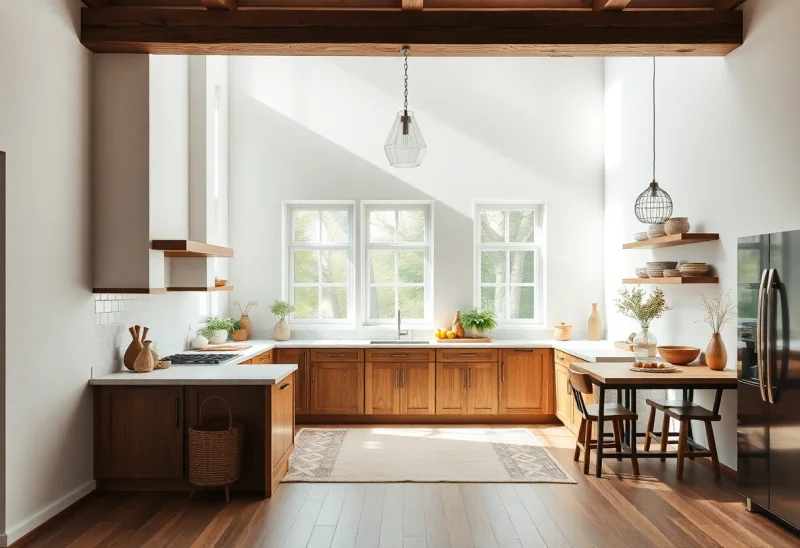 bohemian kitchen layouts for l shaped