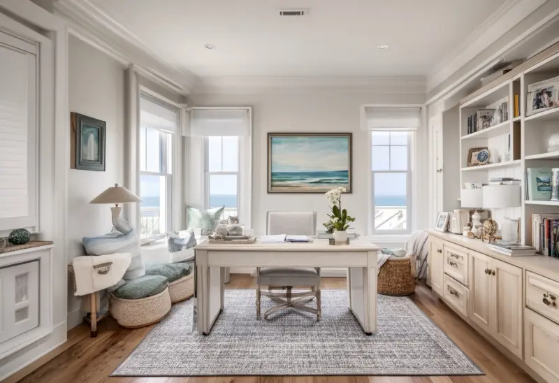 budget friendly coastal home office virtual staging