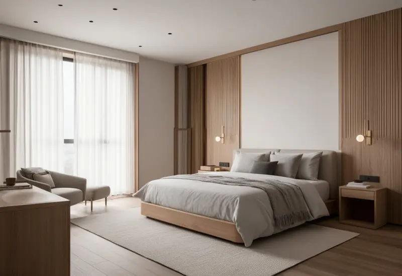 AI design of a Budget-Friendly Japandi Bedroom