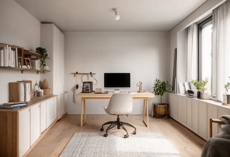 budget friendly scandinavian home office virtual staging