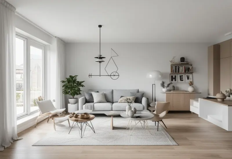 budget friendly scandinavian living room virtual staging