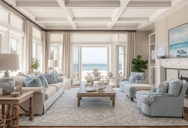 classic peaceful coastal living room ai makeover