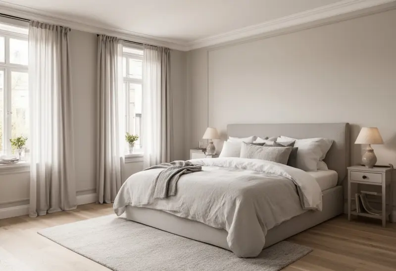 classic peaceful scandinavian bedroom ai makeover