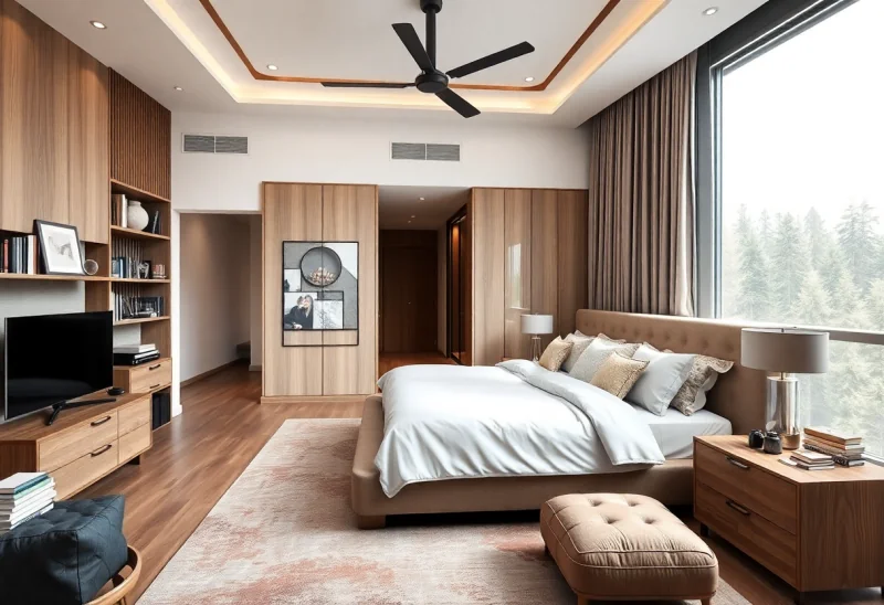 cluttered luxury modern bedroom design ideas