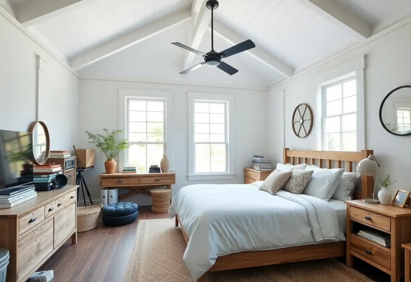 cluttered modern farmhouse bedroom design ideas