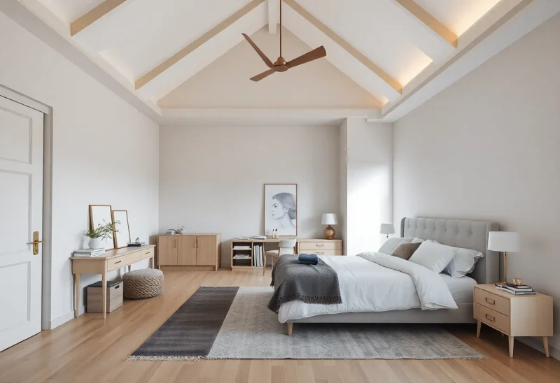 cluttered neutral bedroom design ideas