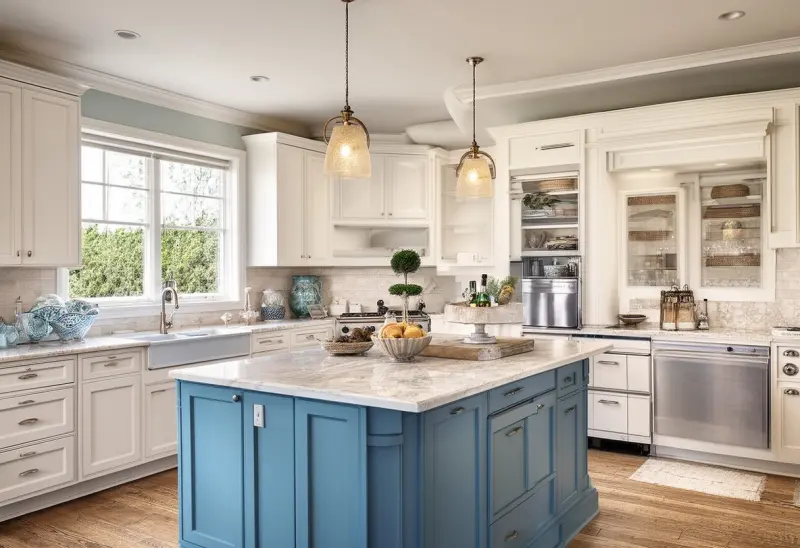 comfortable coastal small kitchen design inspiration