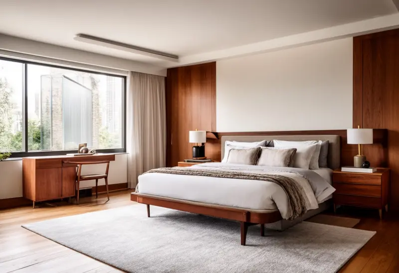 comfortable mid century modern bedroom design inspiration