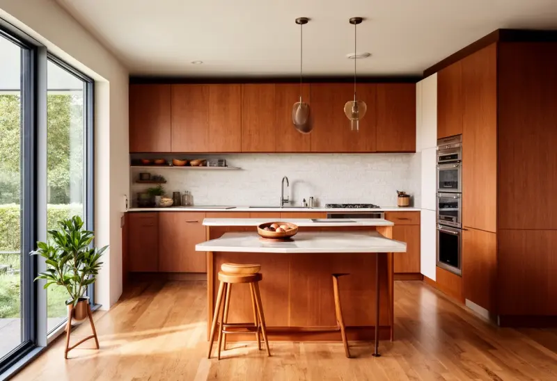 comfortable mid century modern small kitchen design inspiration