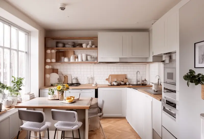 comfortable scandinavian small kitchen design inspiration