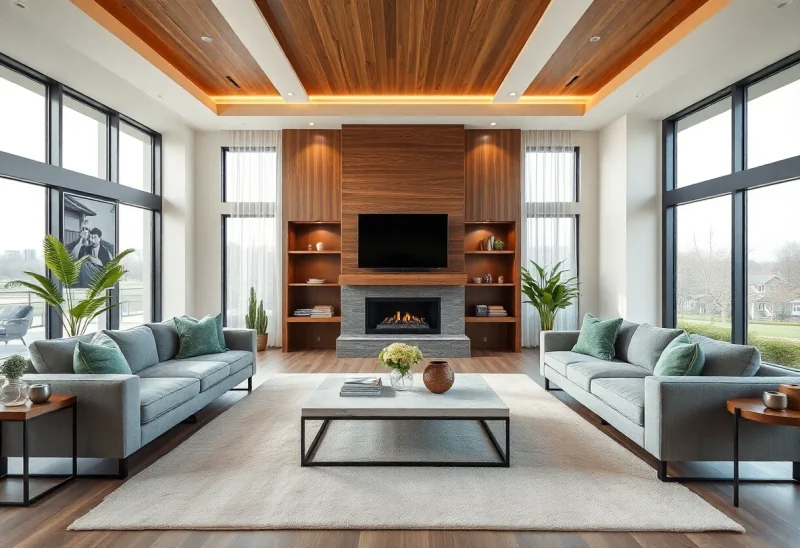 contemporary virtual staging for luxury listing living room