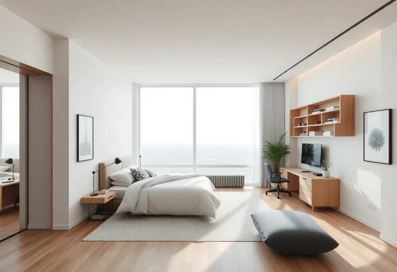 converted bedroom minimalist home office design ideas