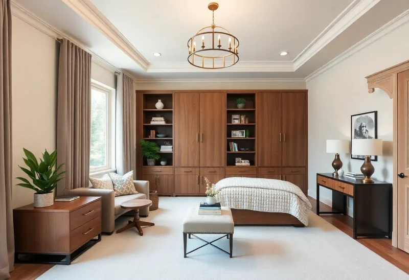 converted bedroom transitional home office design ideas