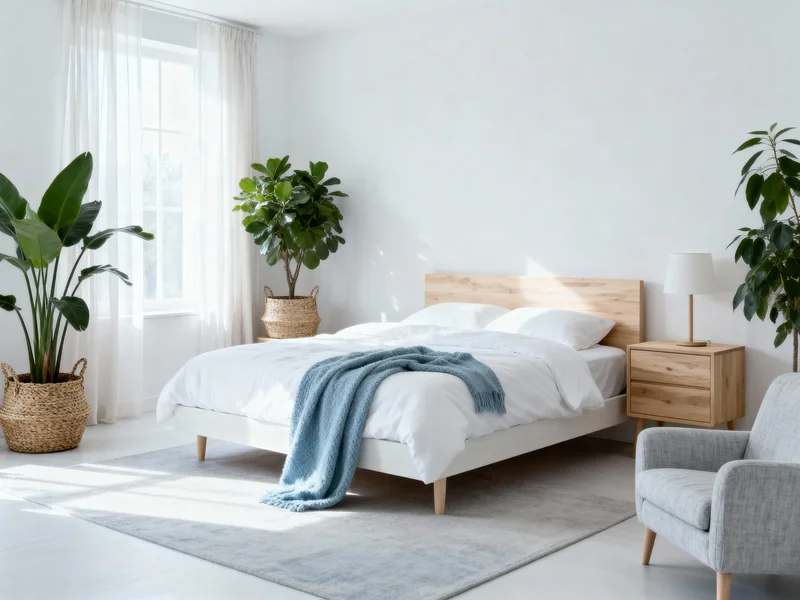 AI design of a Cozy Scandinavian Bedroom