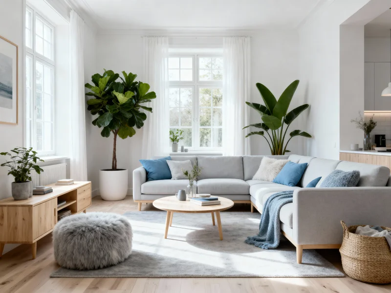 cozy scandinavian living room room makeover