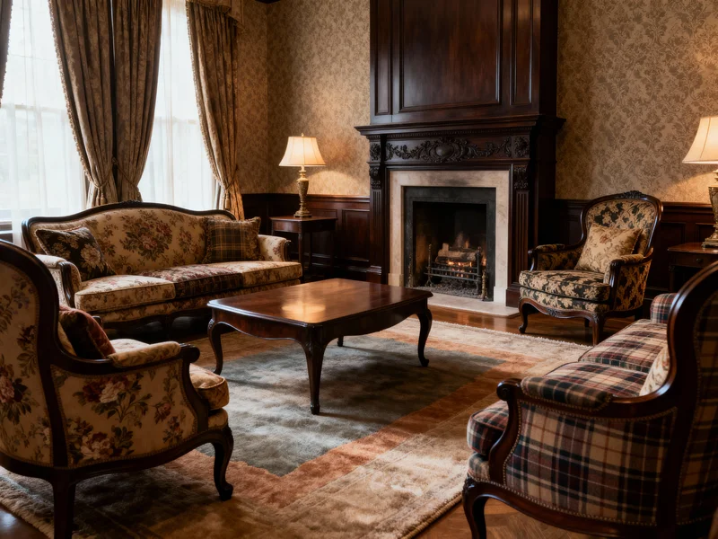 cozy traditional living room interior design