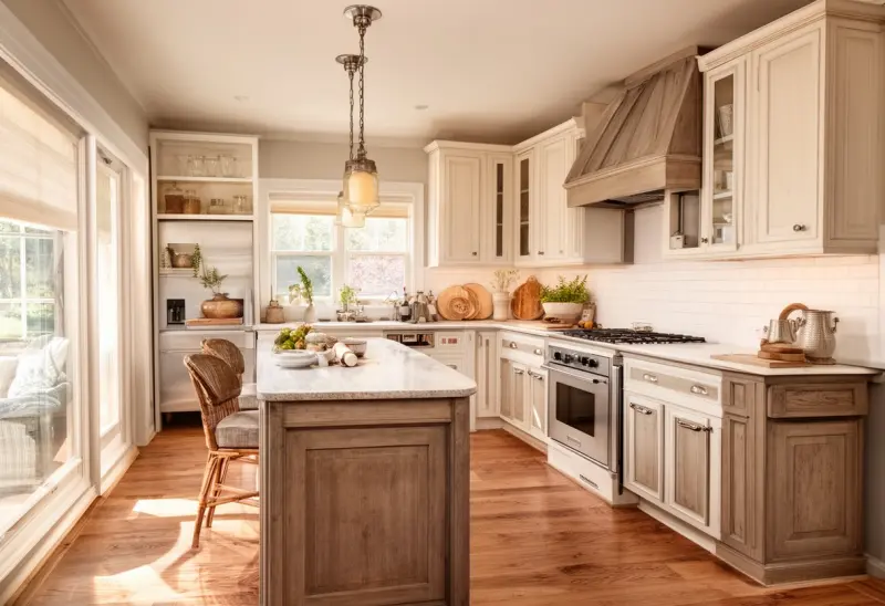 cozy warm coastal small kitchen ai design ideas