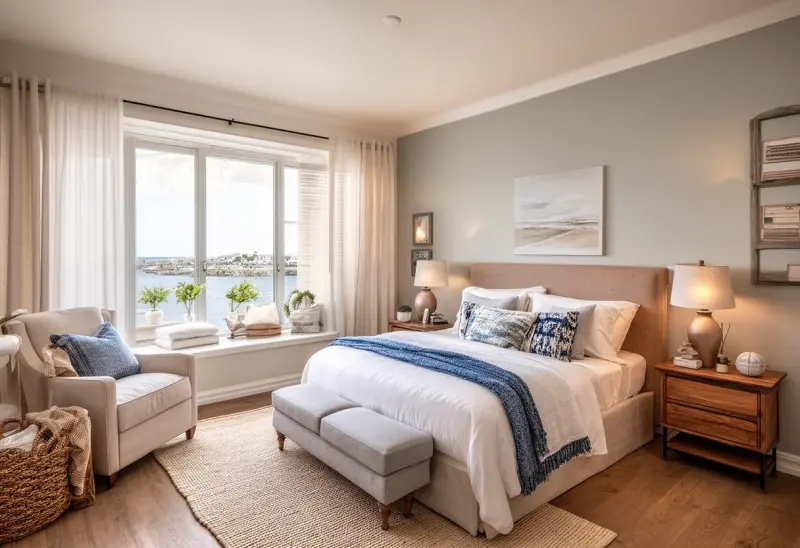 cozy warm coastal studio apartment ai design ideas