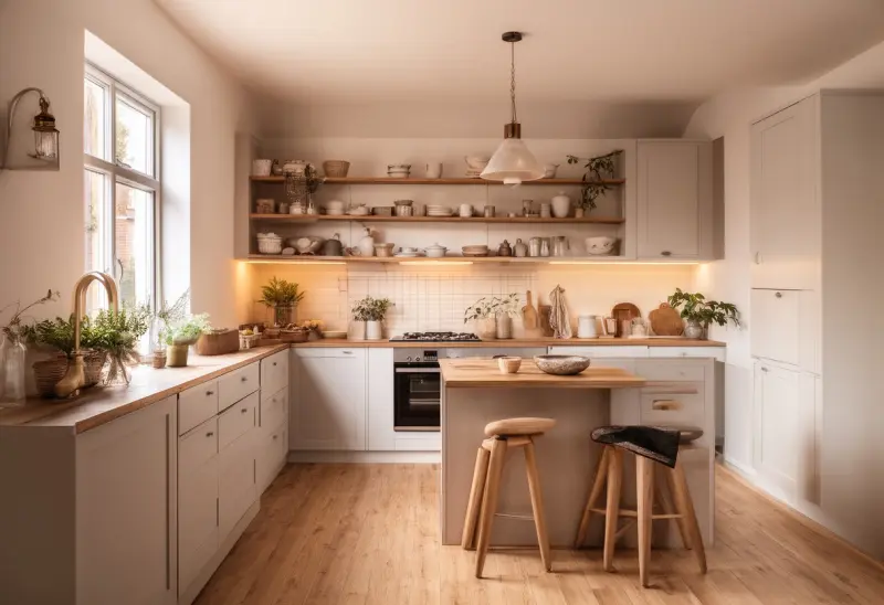 cozy warm scandinavian small kitchen ai design ideas