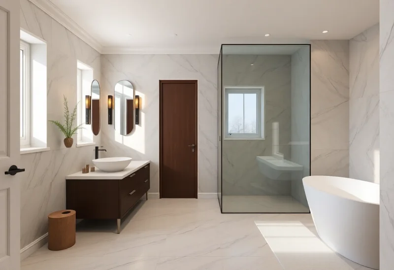 ensuite transitional bathroom design ideas