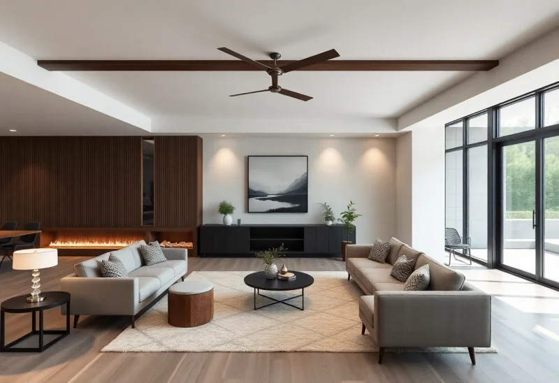 family room mid century modern basement design ideas