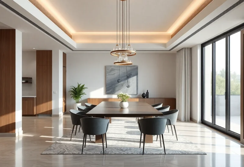 formal minimalist dining room design ideas