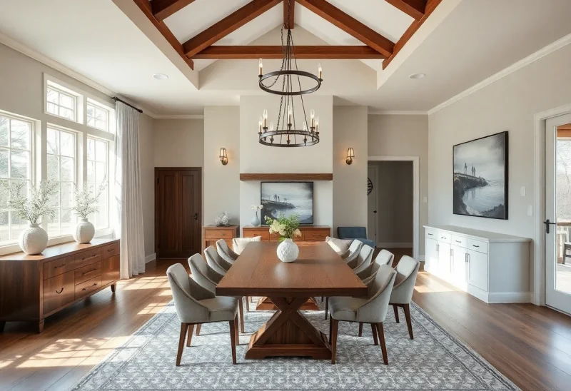 formal modern farmhouse dining room design ideas