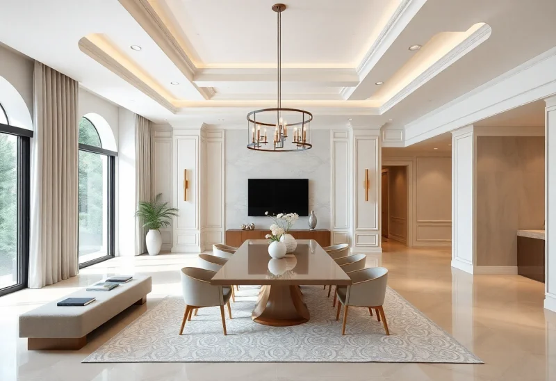 formal neutral dining room design ideas