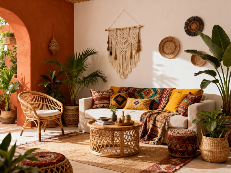 functional bohemian living room room design