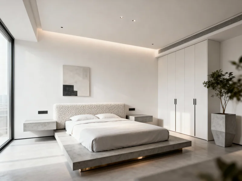 functional minimalist bedroom room makeover