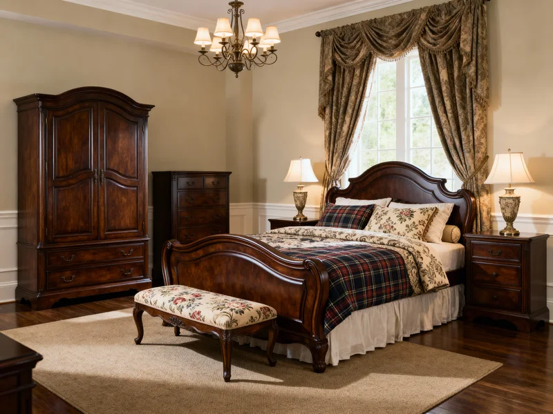 AI design of a Functional Traditional Bedroom