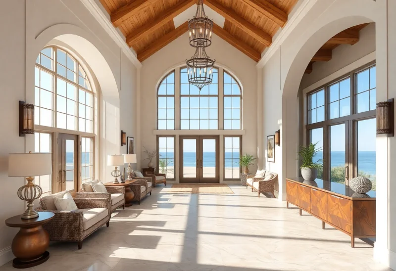 grand foyer coastal entryway design ideas