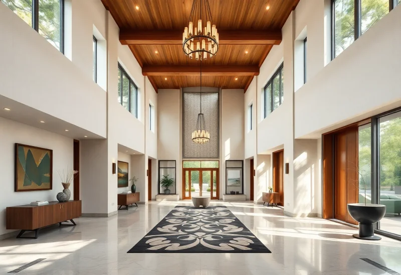 grand foyer mid century modern entryway design ideas