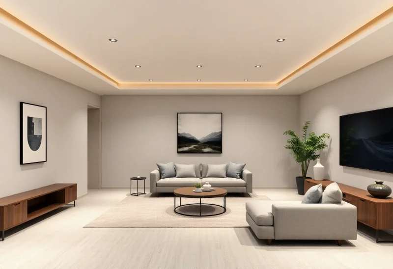 in law suite minimalist basement design ideas